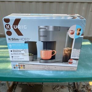 Keurig K-Slim + ICED Coffee Maker - Gray and Black